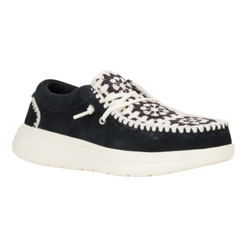 Wendy Comf Suede Crochet – Black/Multi - Image 8